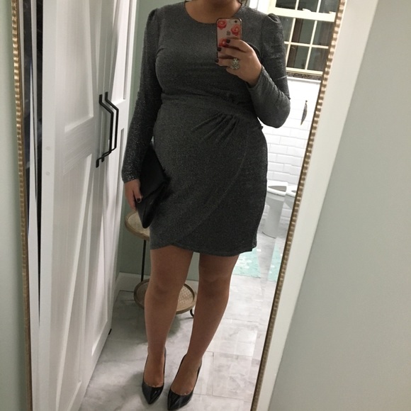 MK Gunmetal Mini Wrap dress - Picture 2 of 7